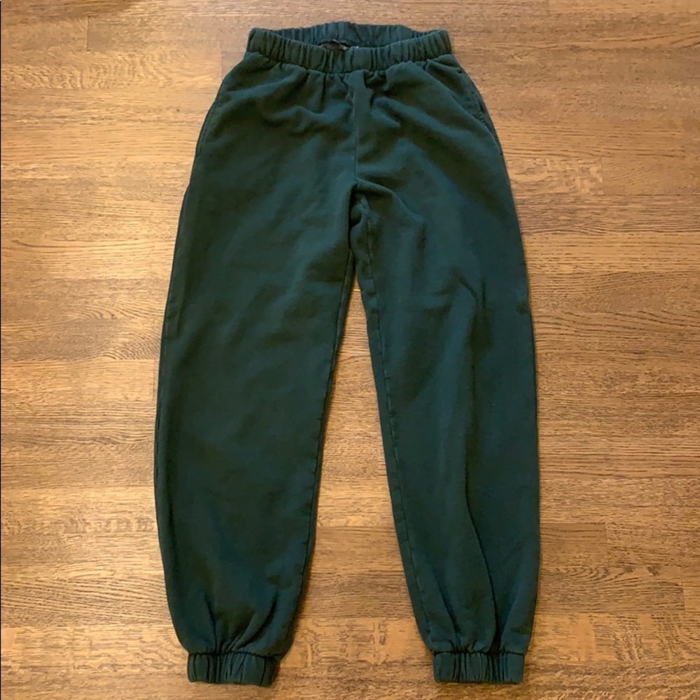 Dark green sweatpants from Brandy Melville